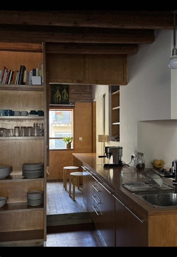 Top floor Barcelona Airbnb with enclosed patio and custom details