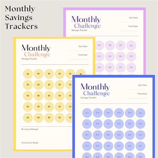 Printable Monthly Savings Planner - Etsy