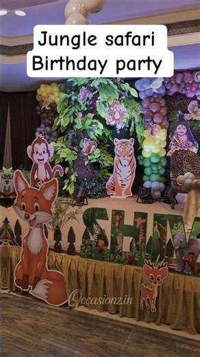 Wild Jungle Safari Birthday 🐒🐅🐼 Hacks for Kids 2025! 🦁 🐍🐘| Occasion Vlogger | occasionz.in | balloon