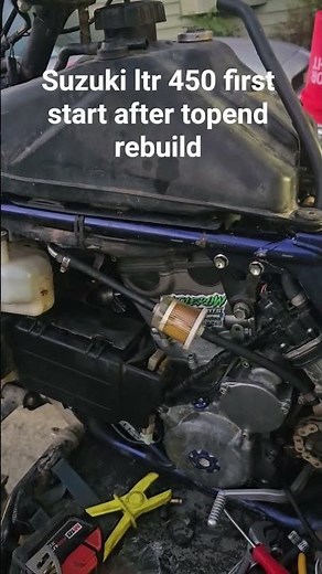 Suzuki ltr 450 first start after topend rebuild