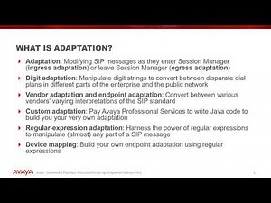 Avaya Aura Session Manager Adaptation: Manipulating SIP Messages in Wondrous Ways