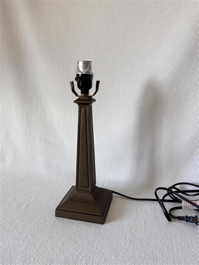 Vintage Tiffany Style Antique Finish Art Deco Metal Table Lamp Base Night Light Lamp, Medium Lamp Base, Cafeteria Table Top Accent Lamp - Etsy
