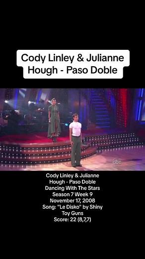 Cody Linley & Julianne Hough - Paso Doble Dancing With The Stars Season 7 Week 9 November 17, 2008 Song: