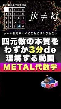 【世界数学紀行】メタルde四元数