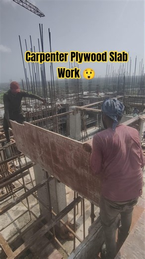 Slab Plywood Slab Work 😲 #shuttering #carpenter #plywood #buildingwork #construction #shortvideo