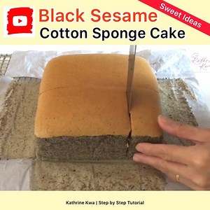 25K views · 1.1K reactions | Black Sesame Cotton Sponge Cake YouTube: Kathrine Kwa Baking Tutorial Official Store: https://kathrinekwa.com/opencart/ | Kathrine Kwa Baking Tutorial - 烘焙教学 | Facebook