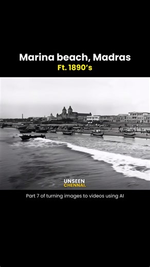 Unseen Chennai on Instagram: "Ever wondered how Marina beach looked at 1890’s?  Part 7 of turning Images to videos using AI ✈️ Let us know which place should we do next?  Follow @unseenchennai to know your city better ✨ ( Unseenchennai, chennai, madras, old madras, old chennai, Marina beach, Marina beach during 1890, explore chennai, chennai foodie, places in chennai, chennai old videos, madras to chennai, Marina Beach Old Video, Chennai Marina )"