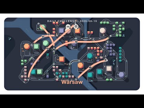 mini motorways (daily challenge 2025 09 15) [no commentary gameplay]