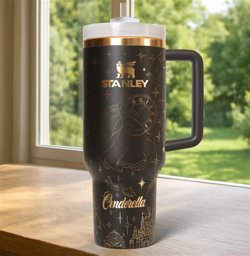 Cinderella Princess Laser Engraved Tumbler 40oz Stainless Steel Personalized Mug Custom Princess Cup - Etsy