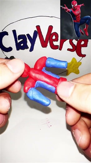 I made Spider Man from clay! 🕷️