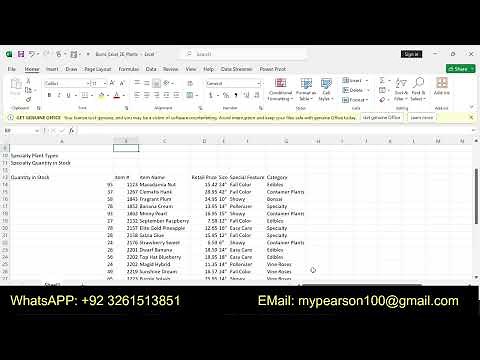 Excel_2E_Plants | Excel_2E_Plants.xlsx | Excel 2E Plants | Myitlab_Excel_2E_Plants
