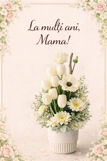 La mulți ani, iubită mamă, Astăzi îți aduc o floare, Dar în ea aș vrea să strâng Toată dragostea cea mare. Tu mi-ai fost mereu lumină, Sprijin blând și mângâiere, Ai pus suflet în fiecare zi Și iubire în tăcere. Pentru grija ta cea mare, Pentru tot ce- mi dăruiești, Astăzi îți spun din inimă: Mamă, cât de mult te iubesc. Ești comoara vieții mele, Dorul meu și alinare, La mulți ani cu sănătate, Scumpă mamă, frumoasă floare!🌸🌷🌸 ❤️❤️❤️❤️❤️❤️❤️❤️ #Felicitare #LaMultiAni #8Martie #ZiuaMamei #DeSuf