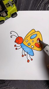 How to Draw Colorful Butterfly Easy . . #butterflydrawing #kidsdrawing #drawingtutorial #howtodraw | Kids Drawing Ideas