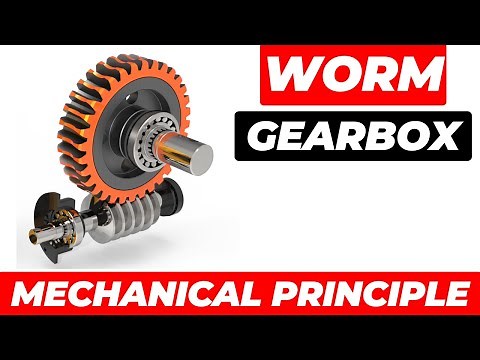 Mechanical Principle - Worm Gear Box #engineering #machine #wormgear