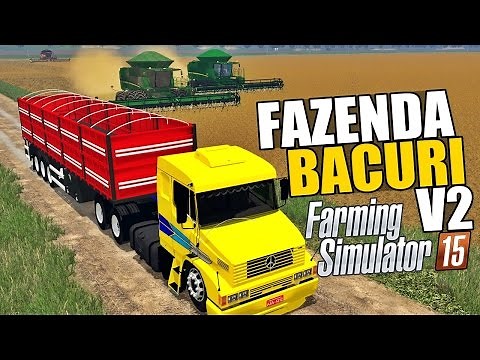 CAMINHÃO CARREGADO ATOLA NA LAMA | Farming Simulator 15 | Fazenda Bacuri V2 - Gameplay