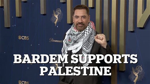 Javier Bardem arrives at the Emmys after supporting Palestine