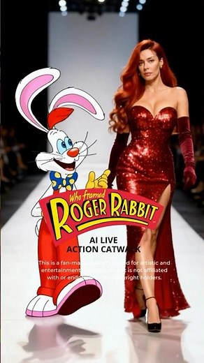 Jessica Rabbit Walks the Runway | AI Live Action Catwalk