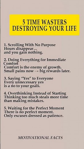 5 Time Wasters Destroying Your Life ⏳ | #Productivity #MindPower