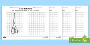 Back to School Copy Drawing Art Worksheets