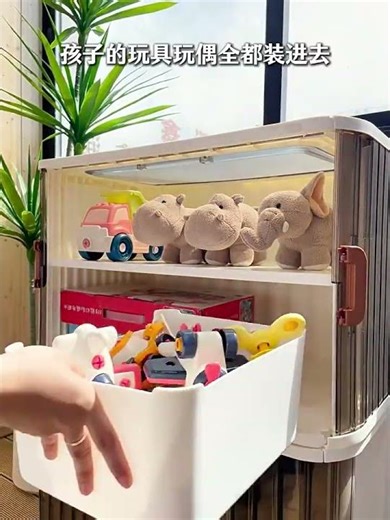 Large Stackable Storage Bins – Folding Cabinet with Flip Lid & Wheels