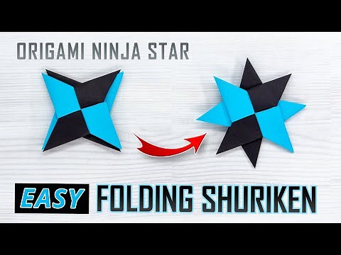 DIY FOLDING SHURIKEN: How to Make a Paper Ninja Throwing Star