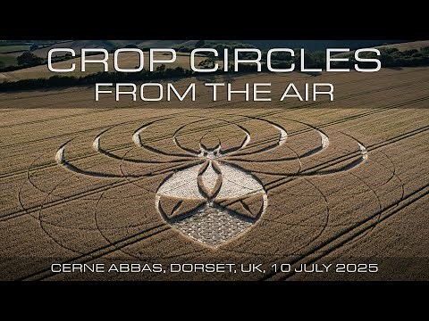Gigantic Spider Crop Circle | Cerne Abbas, Dorset | 10 July 2025 | Crop Circles From The Air