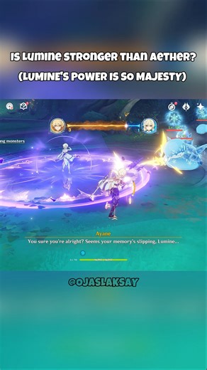 Lumine has Achieved a lot. except aether #genshinimpact #genshin #shorts