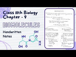 Biomolecules - Notes PDF || Class 11th Biology Chapter 9 Handwritten Notes