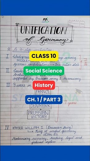 Best Handwritten Notes | Class 10 - Social Science : History | Chapter 1 | PART 3 #handwrittennotes