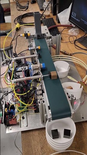 Automated Part Feeding and Sorting Machine Using Omron CP1L PLC