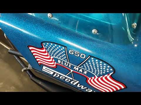 1973 SPEEDWAY 650 VINTAGE SNOWMOBILE AT VSCA VINTAGE SNOWMOBILE SHOW IN LOWVILLE NY