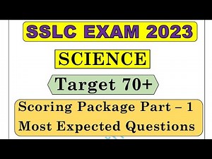 Science Target 70+ Part 1 SSLC EXAM 2023