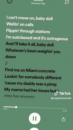I Can't Move On Babydoll Lyrics and Full Song | Dominic Fike Baby Doll
