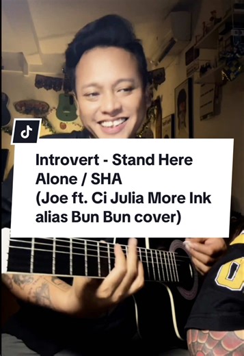 Replying to @Adi Irawan LUNAS MY FRENN 😁🙏🏻. Lagu: Introvert - Stand Here Alone / SHA (Joe Python ft. Ci Julia More Ink alias Bun Bun cover) Versi Gitar Nylon. Izin cover lagu kerennya kakk @STAND HERE ALONE OFFICIAL 😍❤️. Studio: @MORE INK TATTOO STUDIO BEKASI . #introvert #standherealone #jammingwithjoe #poppunk