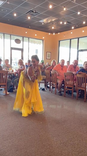 Here I am performing at one of my favorite Greek restaurants! #bellydancer #shimmy #chestcircle #bellydanceshow