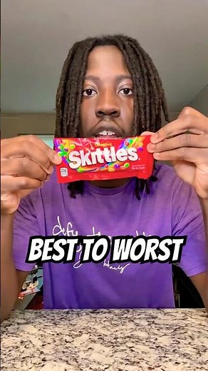 Ranking Original Skittles From BEST to WORST #foodreview #shorts