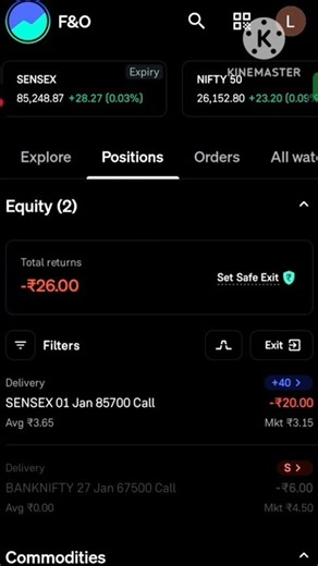 First Time F&O Trading #nifty50 //#Groww