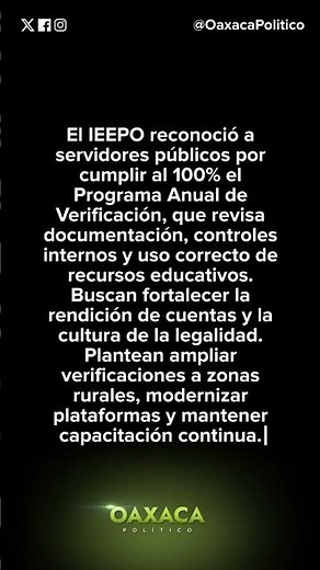 BUENAS PRÁCTICAS DEL IEEPO FORTALECEN LA TRANSPARENCIA Y LA CULTURA DE LA LEGALIDAD