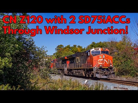 CN 8316 & CN 8337 SD75iACCs! CN Z120 Flying Out of Windsor Junction, NS.