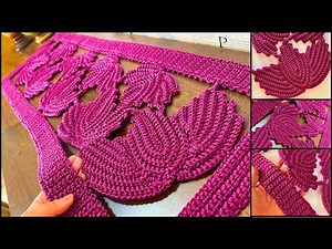 Turkish Crochet Table Runner, Vine (Grape) Pattern, Simple Step-by-Step Instructions