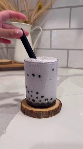 Taro Slush Boba requested by my little one #taroboba #bubbletea #boba #taroslush