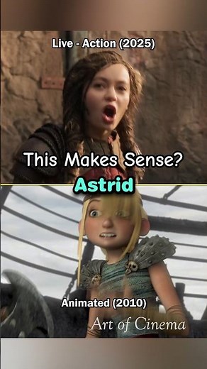 Live Action HTTYD Astrid change makes sense #httyd #howtotrainyourdragon #dreamworks #animation