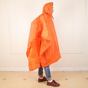 [Hot Item] Raincoat Outdoor Rain Poncho with Hoods and Sleeves Rain Poncho