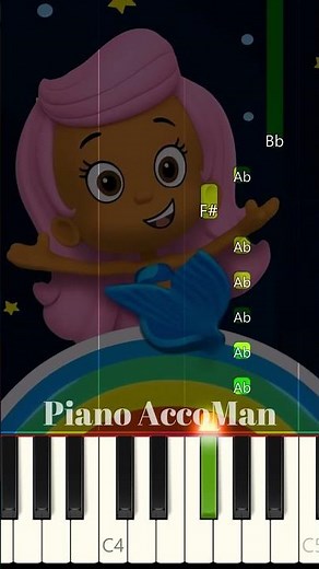 ☀️ Sun Beautiful Sun - Bubble Guppies Piano Tutorial Short