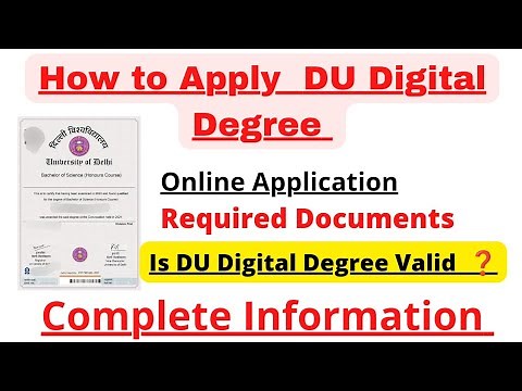 How to apply Du Digital Degree, || Complete Information || University of Delhi 2022
