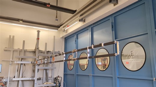 SpaceTech Solar Array Multi Hinge Deployment Test