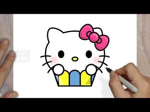 How to Draw a Cute Hello Kitty Cupcake – Easy Sanrio Drawing for Kids!