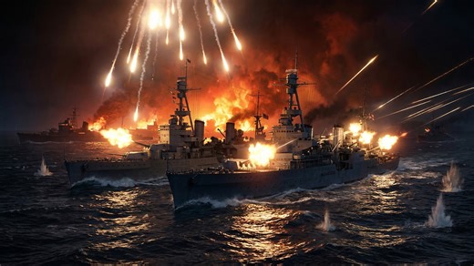 2 vs 56 - Houston and Perth charged a Japanese invasion fleet at Sunda Strait