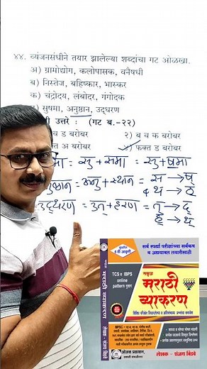 #short | संधी मराठी व्याकरण | Sandhi marathi grammar #marathi #sandhi
