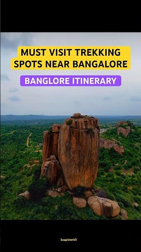 8 must visit trekking spots in Bangalore #bangalore #itinerary #shortsfeed #shorts #karnataka